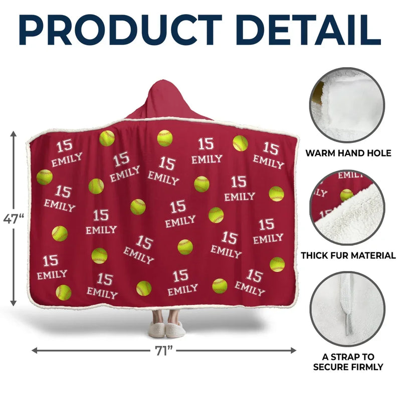 Play Hard, Play Smart - Personalized Custom Snuggle Blanket, Hoodie Blanket - Christmas Gift For Sport Lovers, Sport Players