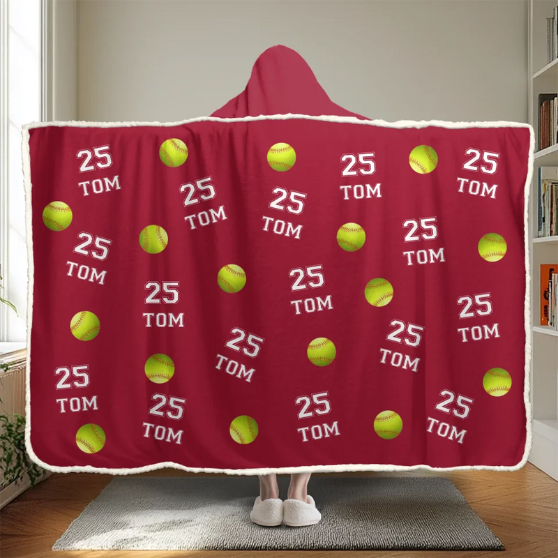 Play Hard, Play Smart - Personalized Custom Snuggle Blanket, Hoodie Blanket - Christmas Gift For Sport Lovers, Sport Players
