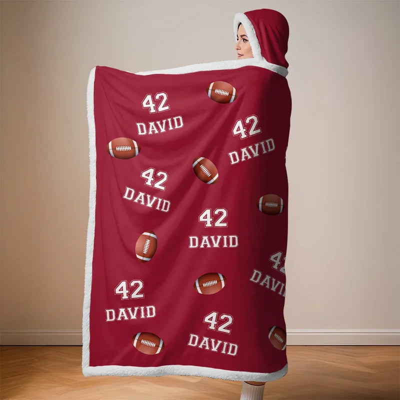 Work Hard, Dream Big - Personalized Custom  Snuggle Blanket, Hoodie Blanket - Christmas Gift For Sport Lovers, Sport Players