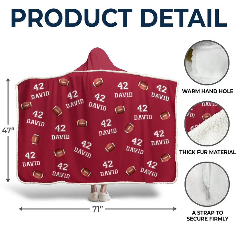 Work Hard, Dream Big - Personalized Custom  Snuggle Blanket, Hoodie Blanket - Christmas Gift For Sport Lovers, Sport Players