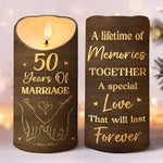 Custom Anniversary Marriage Gifts for Couples - Personalized LED Candle