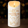 Two Hearts, One Grip - Couple Personalized Custom LED Candle - Christmas Gift For Husband Wife, Anniversary