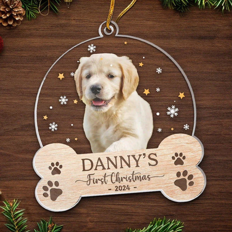 Custom Photo My Lovely Fur Baby - Dog & Cat Personalized Custom Ornament - Acrylic Custom Shaped - Christmas Gift For Pet Owners, Pet Lovers, First Christmas