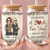 Friends Don’t Let You Do Silly Things Alone - Bestie Personalized Custom Glass Cup, Iced Coffee Cup - Christmas Gift For Best Friends, BFF, Sisters