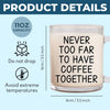 Never Too Far To Hang Out Together - Bestie Personalized Custom Glass Mug - Gift For Best Friends, BFF, Sisters