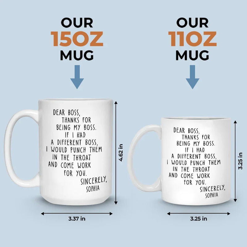 Custom Name Funny Boss Appreciation Gifts - Personalized Mugs