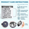 Never Too Far To Have Tea Together - Bestie Personalized Custom 14oz Stainless Steel Tumbler With Handle - Gift For Best Friends, BFF, Sisters