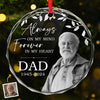 Custom Photo You’re In Our Hearts And Thoughts - Memorial Personalized Custom Circle Glass Ornament - Sympathy Gift, Christmas Gift For Family Members
