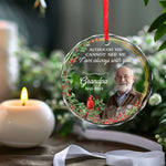 Custom Photo Memorial Grandpa Christmas Gifts - Personalized Glass Ornament