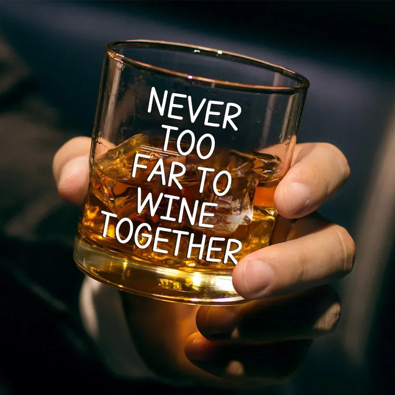 Custom Name Long Distance Friendship Gifts - Personalized Whiskey Glass