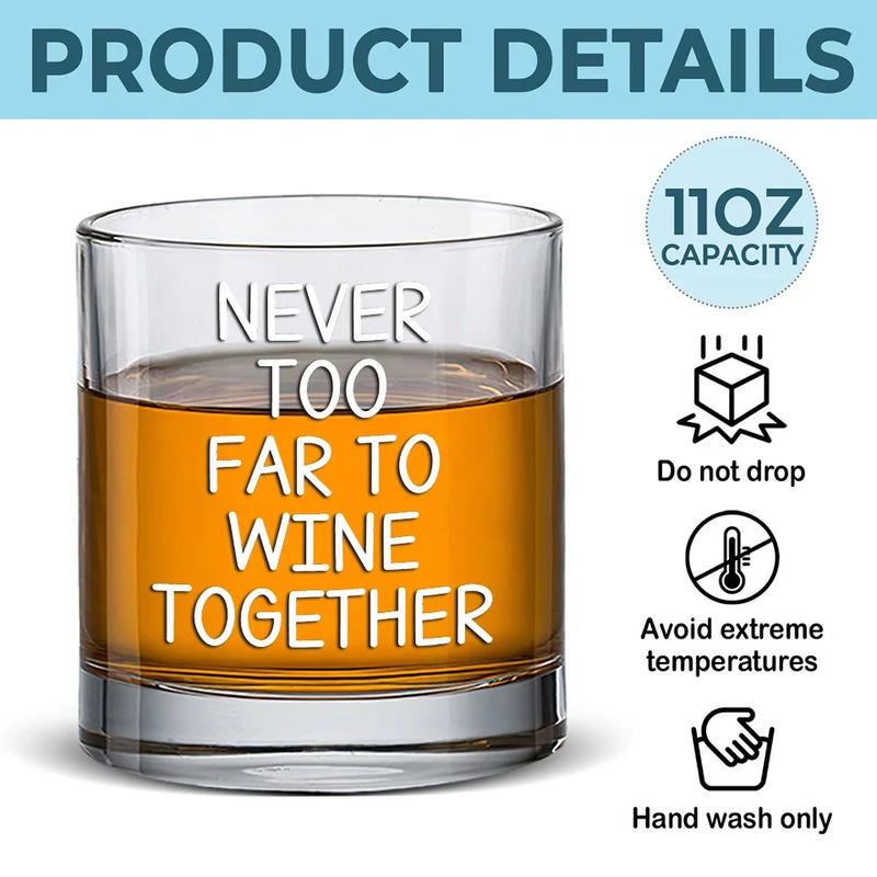 Custom Name Long Distance Friendship Gifts - Personalized Whiskey Glass