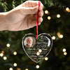 Custom Photo Taken By The Angels But In My Heart, You’ll Stay Always - Memorial Personalized Custom Heart Glass Ornament - Sympathy Gift, Christmas Gift For Family Members