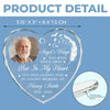 Custom Photo Taken By The Angels But In My Heart, You’ll Stay Always - Memorial Personalized Custom Heart Glass Ornament - Sympathy Gift, Christmas Gift For Family Members