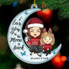 I Love You To The Moon And Back - Family Personalized Custom Ornament - Acrylic Custom Shaped - Christmas Gift For Family Members