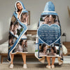 Custom Photo A Hug Sent From Heaven - Memorial Personalized Custom Snuggle Blanket, Hoodie Blanket - Sympathy Gift, Christmas Gift For Family Members