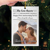 Custom Photo Happy First Anniversary To Us - Couple Personalized Custom Ornament - Acrylic Custom Shaped - Christmas Gift For Husband Wife, Anniversary, First Christmas