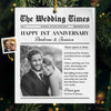 Custom Photo The Wedding Times - Couple Personalized Custom Ornament - Acrylic Custom Shaped - Christmas Gift For Husband Wife, Anniversary, First Christmas