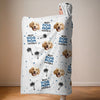 Custom Photo Happiness Is Having Furry Friends - Dog & Cat Personalized Custom Snuggle Blanket, Hoodie Blanket - Christmas Gift For Pet Owners, Pet Lovers