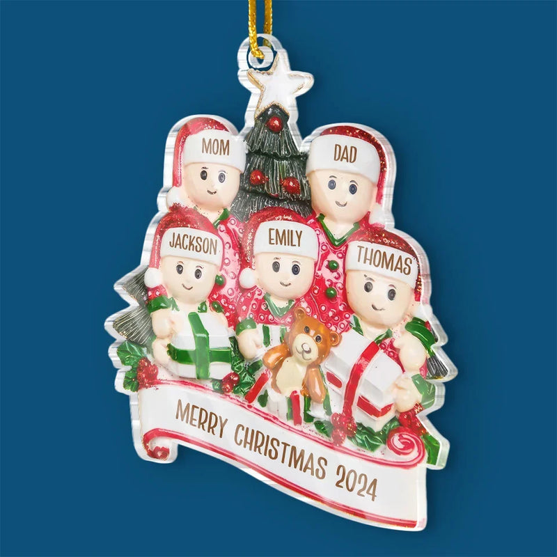 Home Is Where The Holiday Magic Happens - Family Personalized Custom Ornament - Acrylic Custom Shaped - Christmas Gift For Family Members