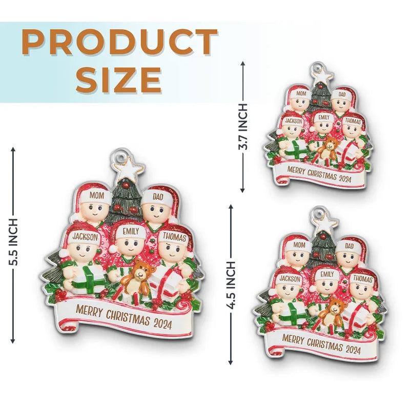 Home Is Where The Holiday Magic Happens - Family Personalized Custom Ornament - Acrylic Custom Shaped - Christmas Gift For Family Members