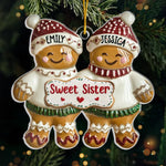 Custom Name Gingerbread Sister Christmas Gifts - Personalized Ornament