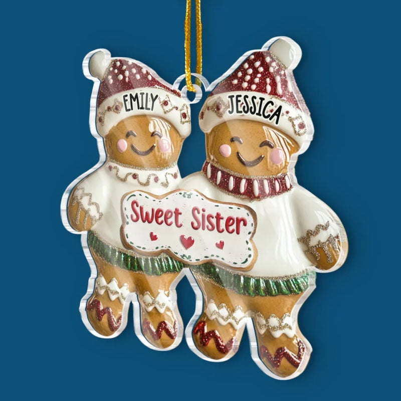 Holiday Cheer Is Better When Shared - Bestie Personalized Custom Ornament - Acrylic Custom Shaped - Christmas Gift For Best Friends, BFF, Sisters
