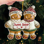 Custom Name Gingerbread Sister Christmas Gifts - Personalized Ornament