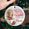 Heaven Is A Beautiful Place - Memorial Personalized Custom Ornament - Ceramic Round Shaped - Sympathy Gift, Christmas Gift For Family Members