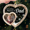 Custom Photo Treasured In Our Hearts, Forever Missed - Memorial Personalized Custom Ornament - Acrylic Custom Shaped - Sympathy Gift, Christmas Gift For Family Members