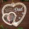 Custom Photo Treasured In Our Hearts, Forever Missed - Memorial Personalized Custom Ornament - Acrylic Custom Shaped - Sympathy Gift, Christmas Gift For Family Members
