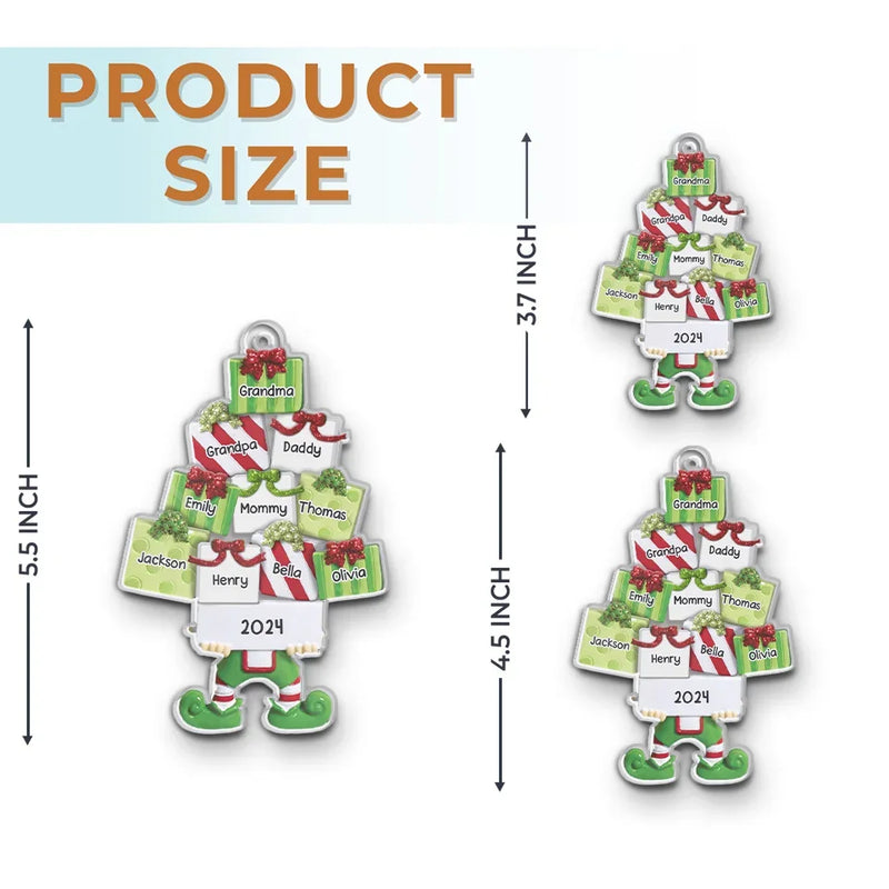 Christmas Is A Time To Feel The Love Of Family - Family Personalized Custom Ornament - Acrylic Custom Shaped - Christmas Gift For Family Members