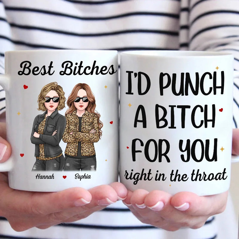 Life Is Sweeter With A Bestie By Your Side - Bestie Personalized Custom Mug - Christmas Gift For Best Friends, BFF, Sisters