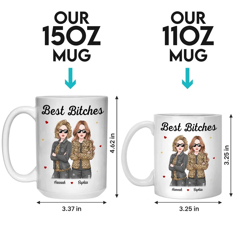 Life Is Sweeter With A Bestie By Your Side - Bestie Personalized Custom Mug - Christmas Gift For Best Friends, BFF, Sisters