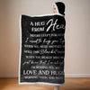 Custom Photo A Hug From Heaven - Memorial Personalized Custom Snuggle Blanket, Hoodie Blanket - Sympathy Gift, Christmas Gift For Family Members