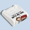 I Like To Stay In Bed With My Pets - Dog & Cat Personalized Custom Unisex T-shirt, Premium T-shirt, Hoodie - Christmas Gift For Pet Owners, Pet Lovers