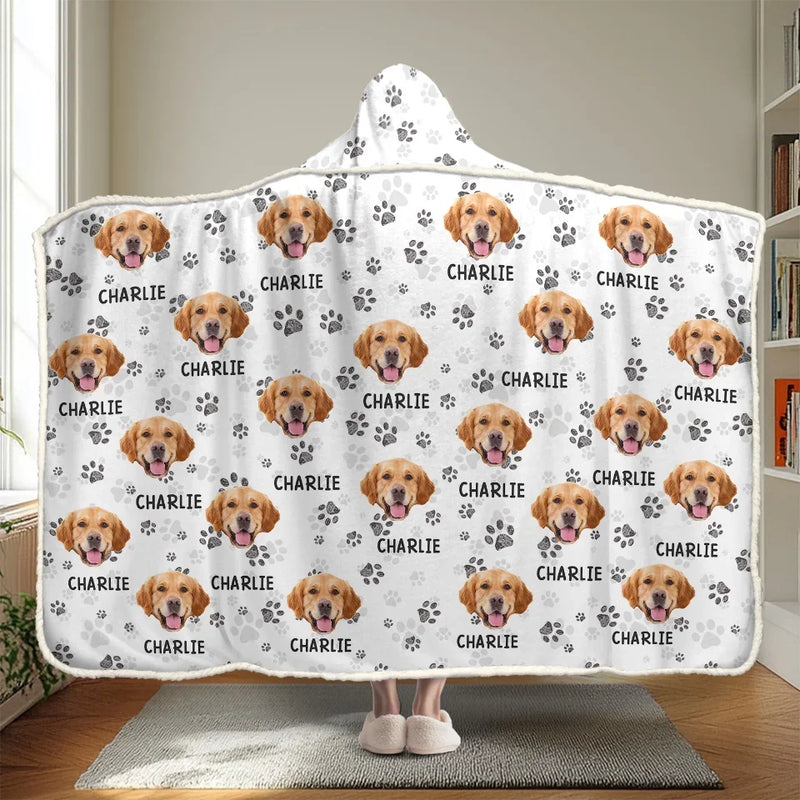 Custom Photo Home Is Where My Pet Is - Dog & Cat Personalized Custom Snuggle Blanket, Hoodie Blanket - Christmas Gift For Pet Owners, Pet Lovers