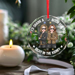 Custom Name Funny Best Friend Gifts for Women - Personalized Glass Ornament