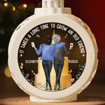 Custom Name Old Friend Gifts for Best Friends - Personalized Candlelight Lantern Ornament