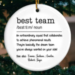 Custom Name Best Team Gifts for Team Members - Personalized Ceramic Ornament