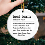 Custom Name Best Team Gifts for Team Members - Personalized Ceramic Ornament