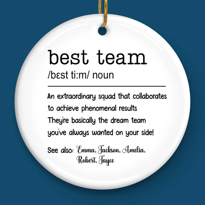 An Extraordinary Squad - Coworker Personalized Custom Ornament - Ceramic Round Shaped - Christmas Gift For Coworkers, Work Friends, Colleagues