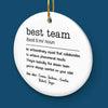 An Extraordinary Squad - Coworker Personalized Custom Ornament - Ceramic Round Shaped - Christmas Gift For Coworkers, Work Friends, Colleagues
