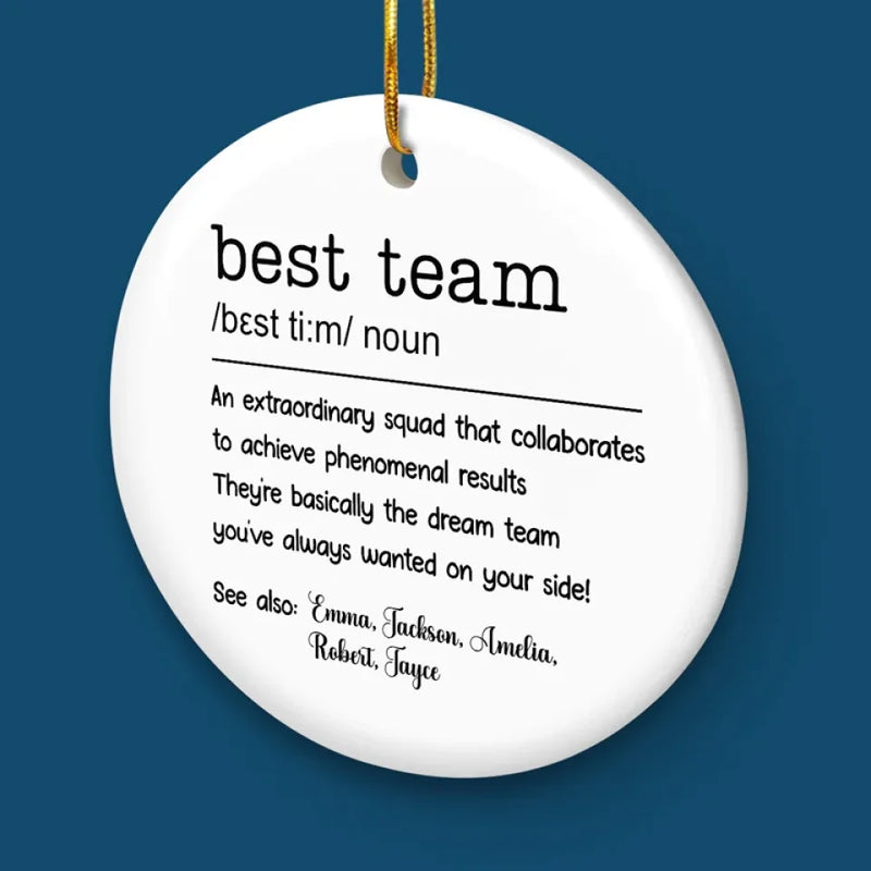 An Extraordinary Squad - Coworker Personalized Custom Ornament - Ceramic Round Shaped - Christmas Gift For Coworkers, Work Friends, Colleagues