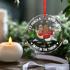 Forever My Favorite Person - Bestie Personalized Custom Circle Glass Ornament - Christmas Gift For Best Friends, BFF, Sisters