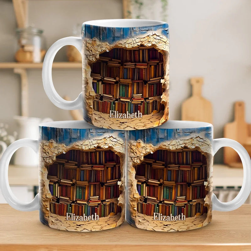 Where Books Are, Magic Happens - Personalized Custom Mug - Christmas Gift For Book Lovers
