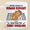 Meowy Catmas To Human Servant - Cat Personalized Custom 3D Inflated Effect Printed Mug - Christmas Gift For Pet Owners, Pet Lovers