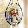 Custom Photo Forever In My Heart, You Will Always Be My Friend - Memorial Personalized Custom Stained Glass Window Hanging Suncatcher - Sympathy Gift For Pet Owners, Pet Lovers