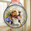 Custom Photo Forever In My Heart, You Will Always Be My Friend - Memorial Personalized Custom Stained Glass Window Hanging Suncatcher - Sympathy Gift For Pet Owners, Pet Lovers