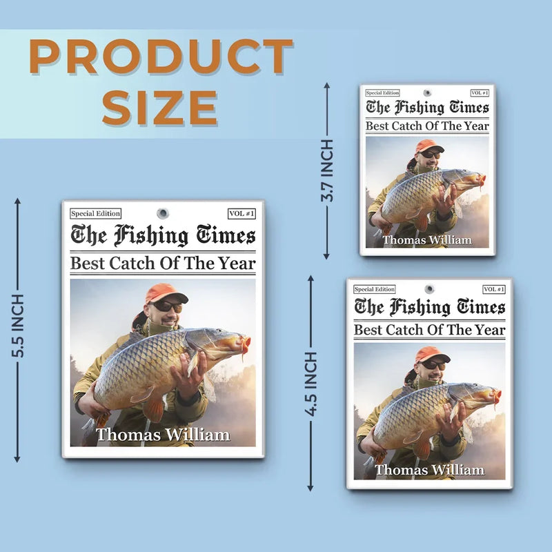 Custom Photo Fisherman Of The Year - Fishing Personalized Custom Ornament - Acrylic Custom Shaped - Christmas Gift For Fishing Lovers, Fisherman