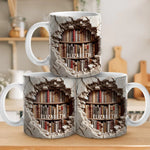 Custom Name Bookshelf Gifts for Book Lovers - Personalized Mugs